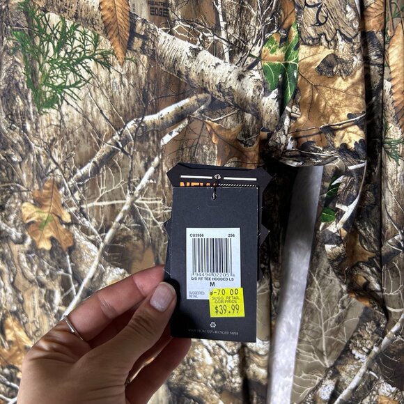 Hurley Realtree Edge UPF 50+ Camouflage Long Sleeve Hoodie Size Medium - Picture 3 of 7